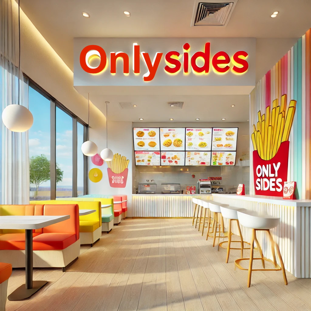 Comfortable seating area at OnlySides restaurant